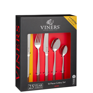 Viners Avon 16 Piece 18/0 Stainless Steel Cutlery Set and 4 Steak Knives